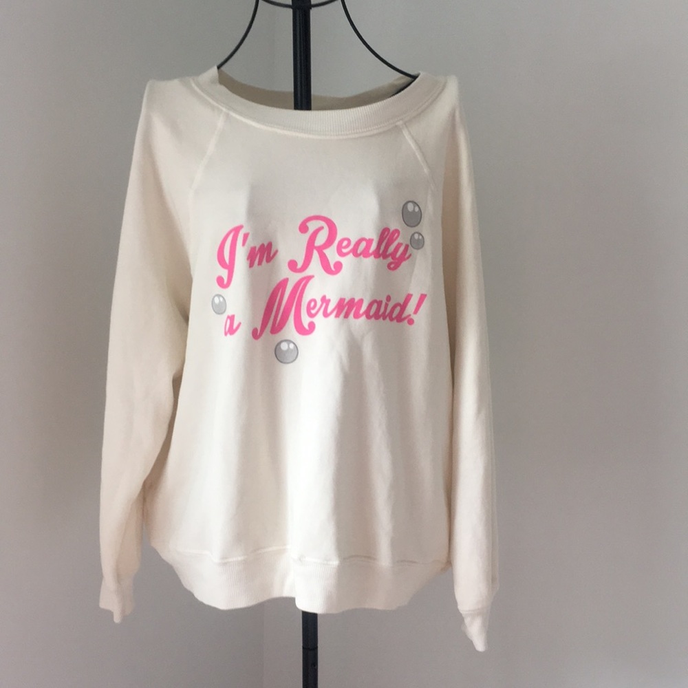 Wildfox i’m really a mermaid pullover sweatshirt